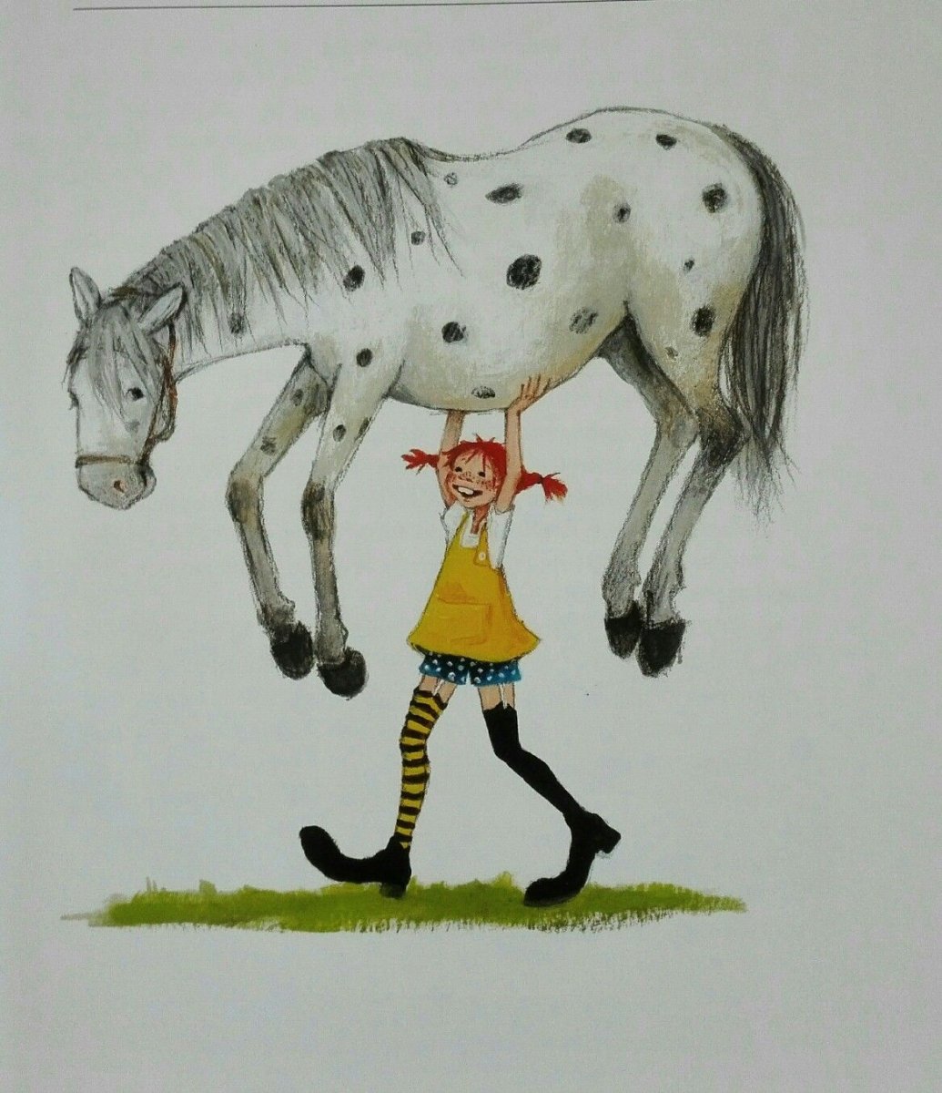 Пеппи длинный чулок