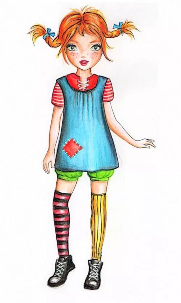 Линдгрен Пеппи длинный чулок иллюстрации