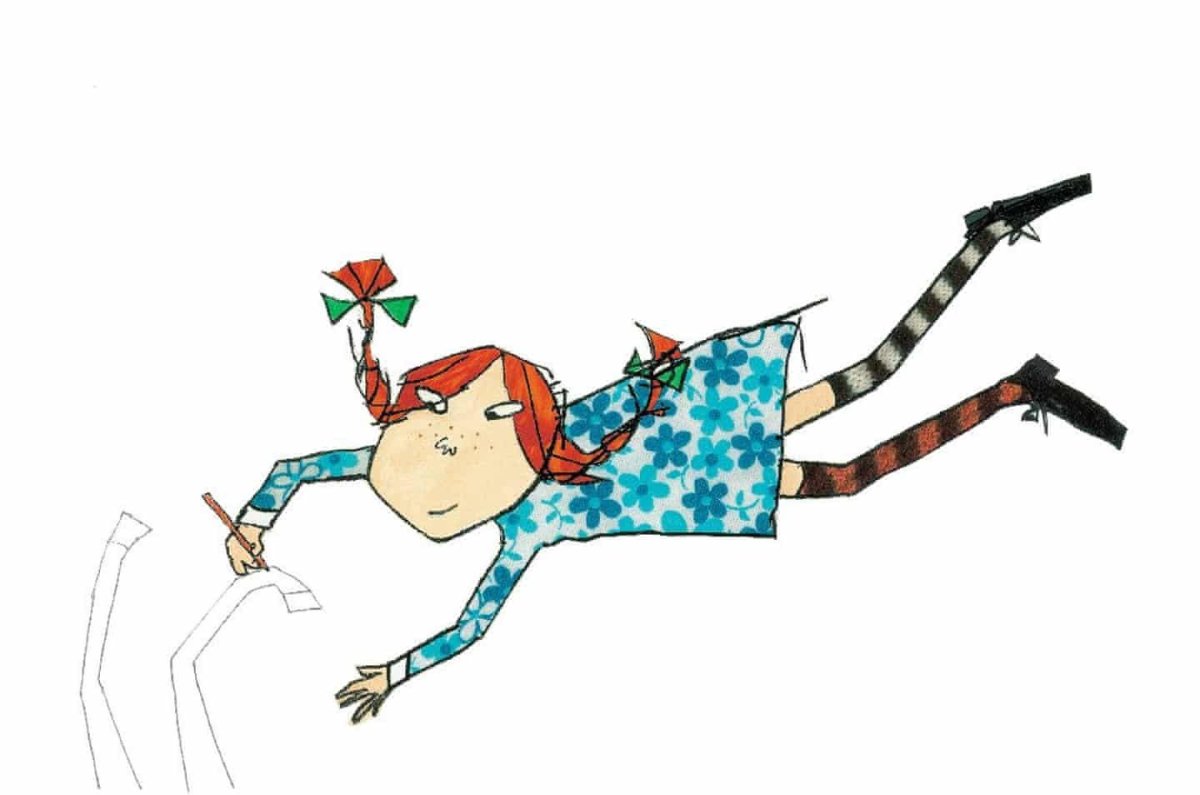 Пеппи длинный чулок иллюстрации