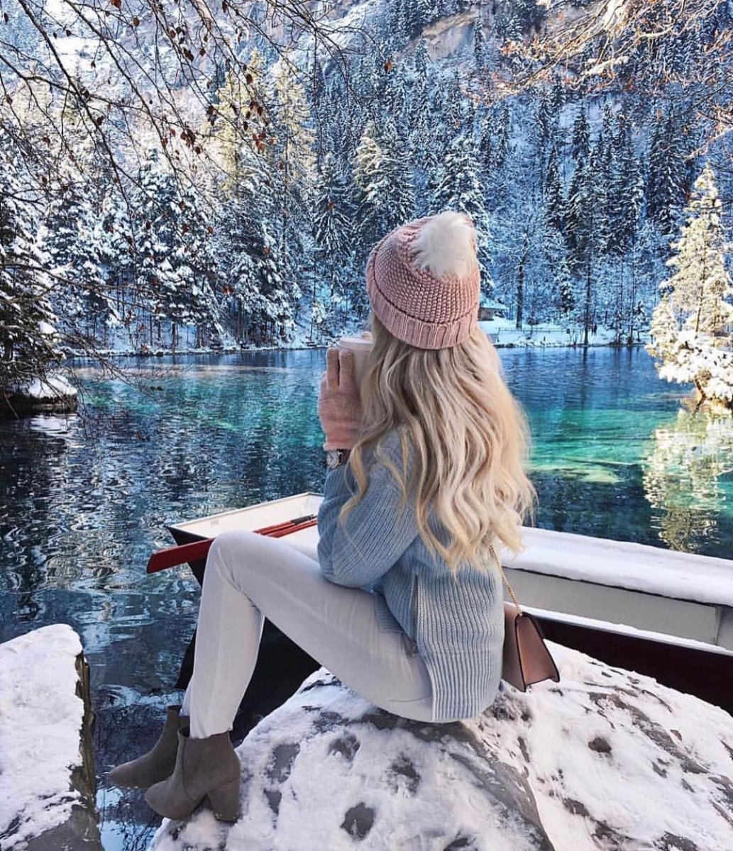 Блондинка зима