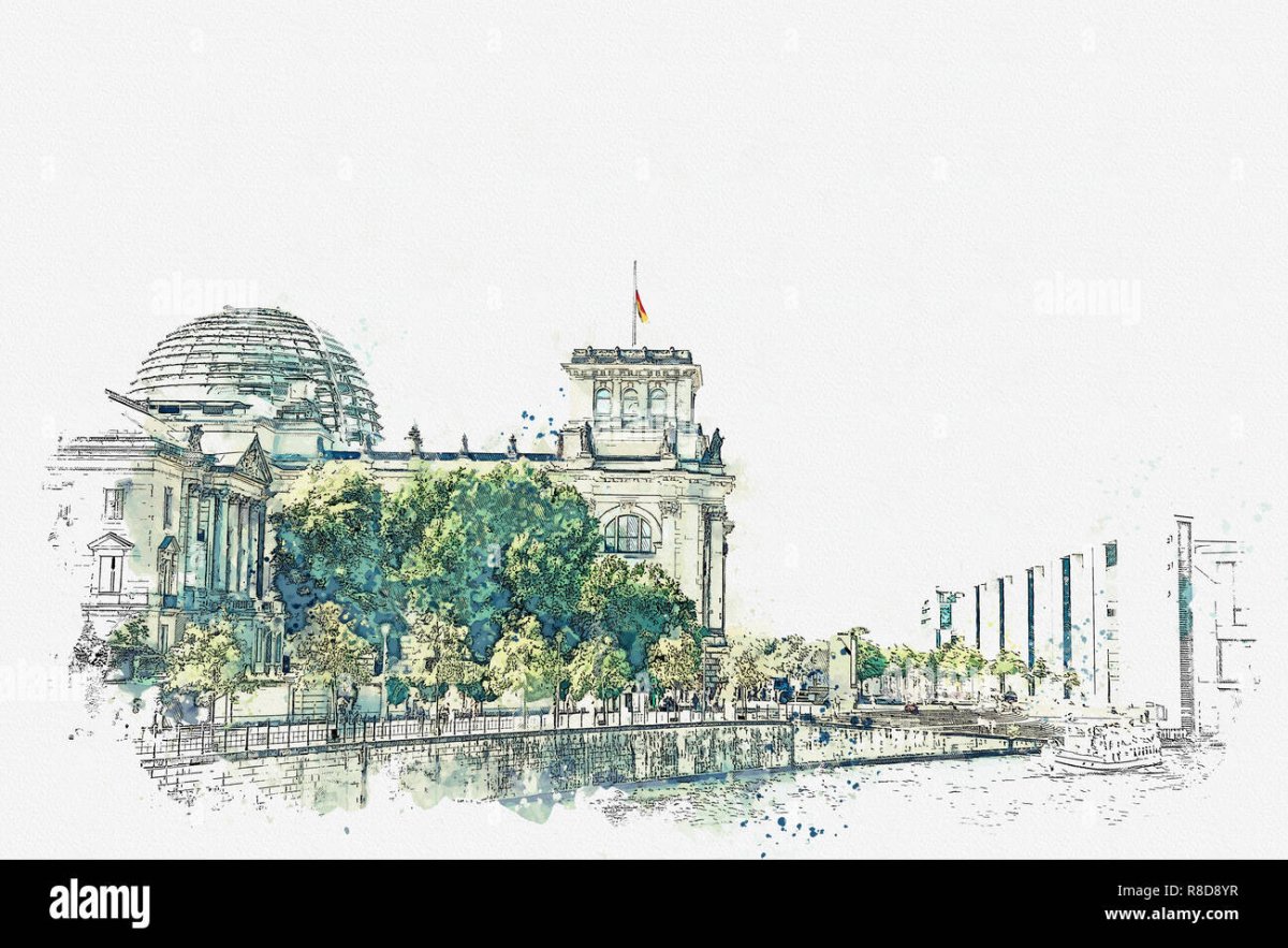 Берлин городской скетч