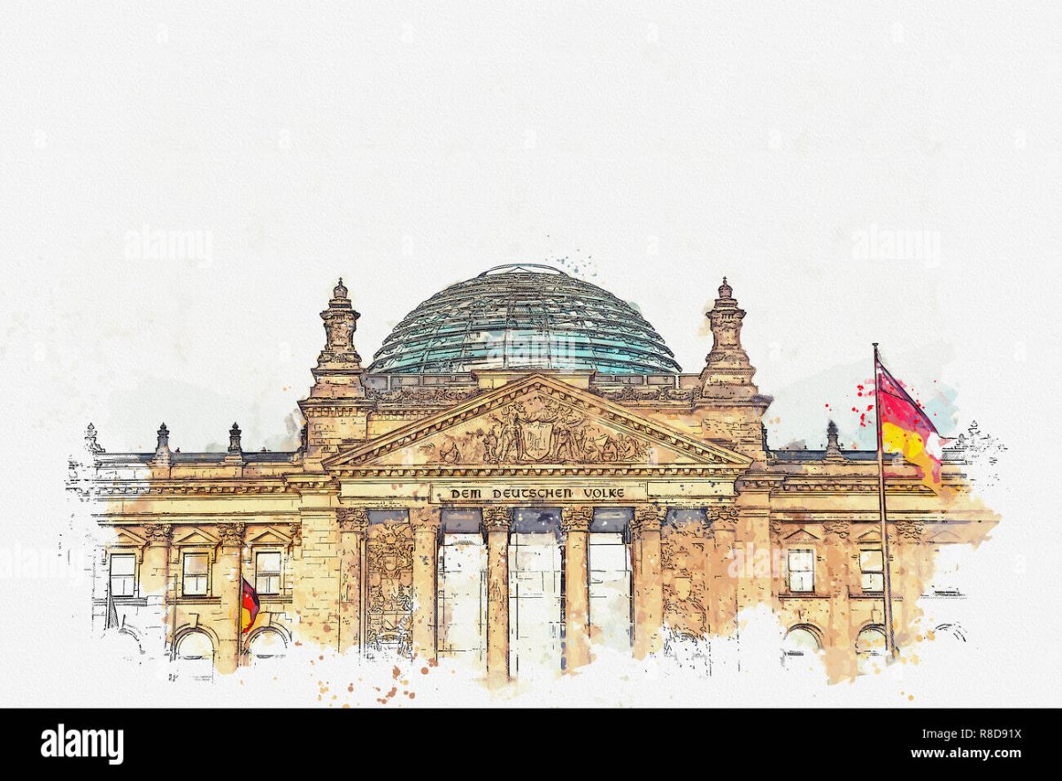 Рейхстаг в Берлине рисунок