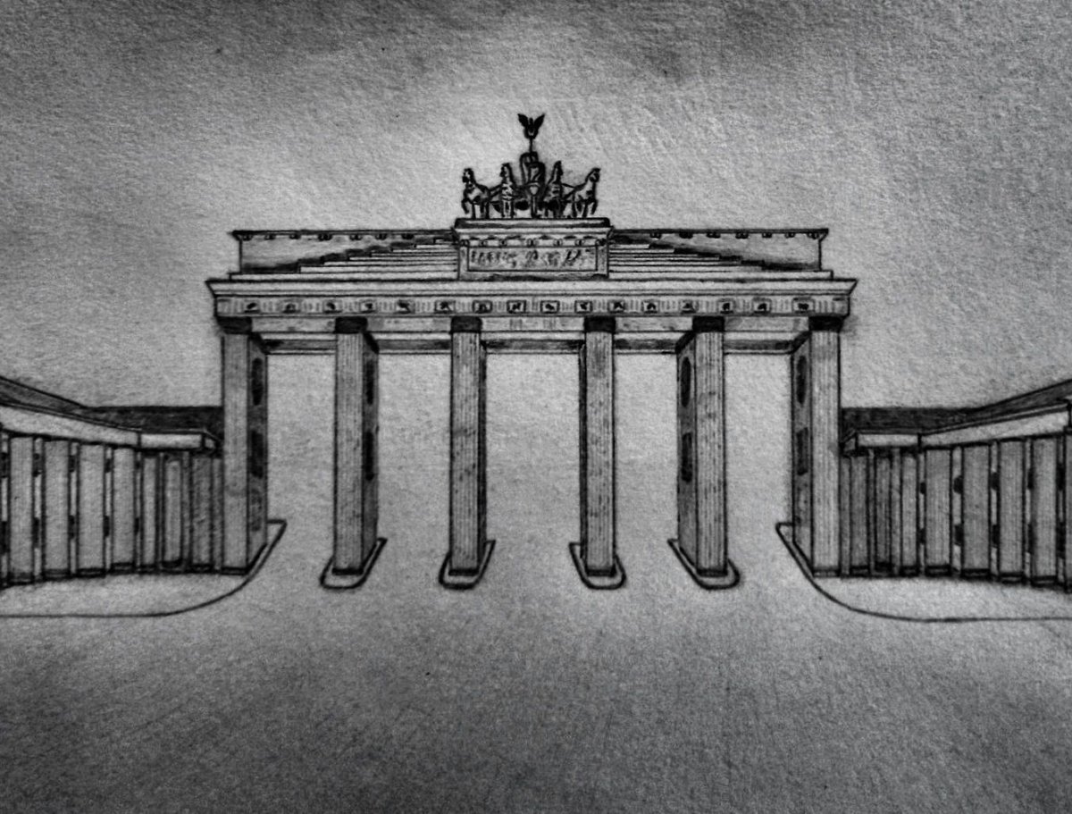 Бранденбургские ворота (Brandenburg Gate) нарисовать
