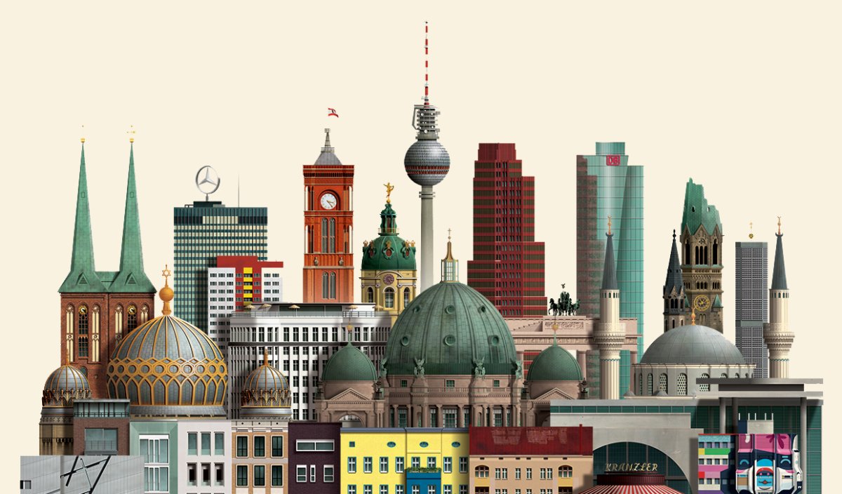 Достопримечательности Берлина Графика