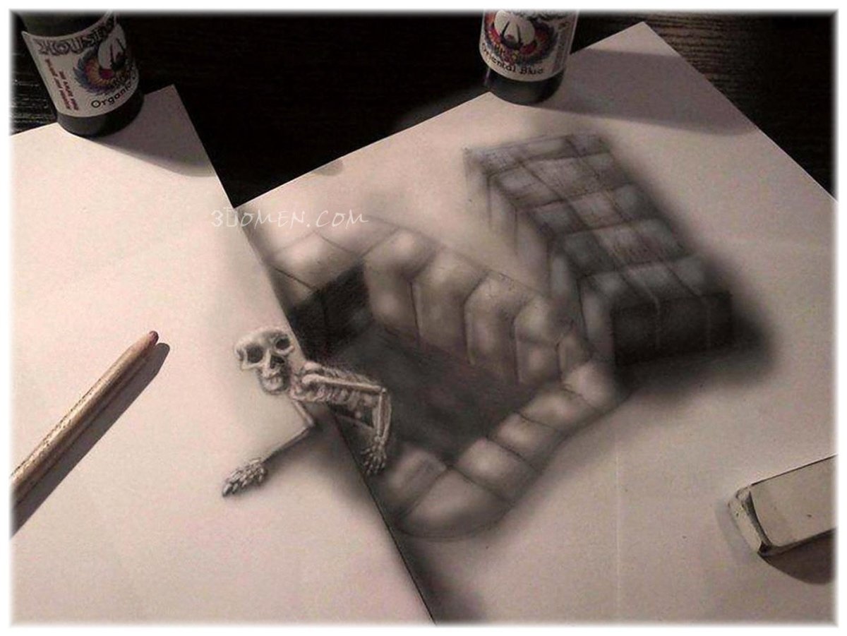 Трехмерные рисунки датского художника Ramon Bruin