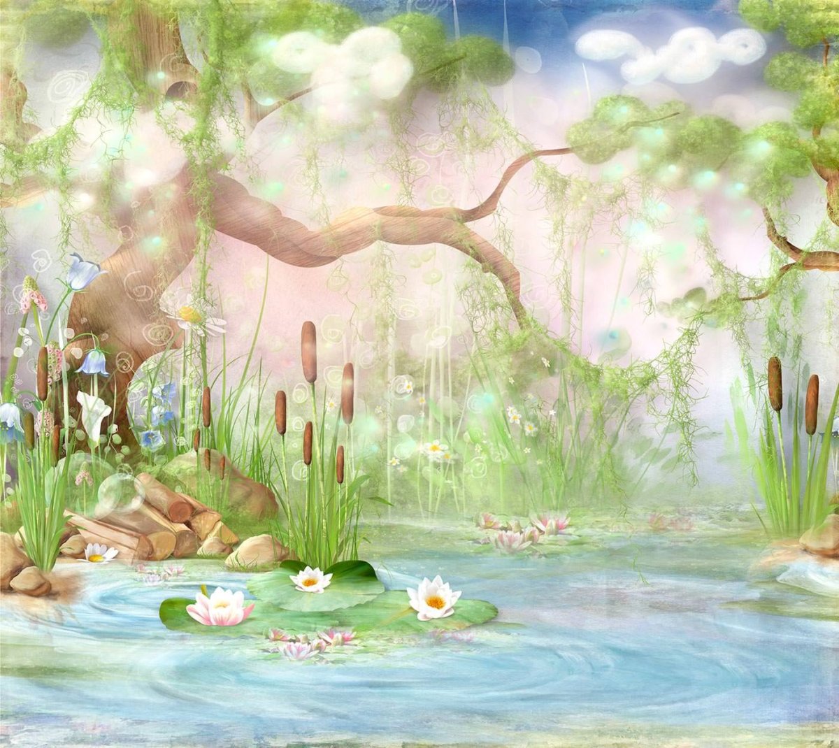 Фон водоема для детей