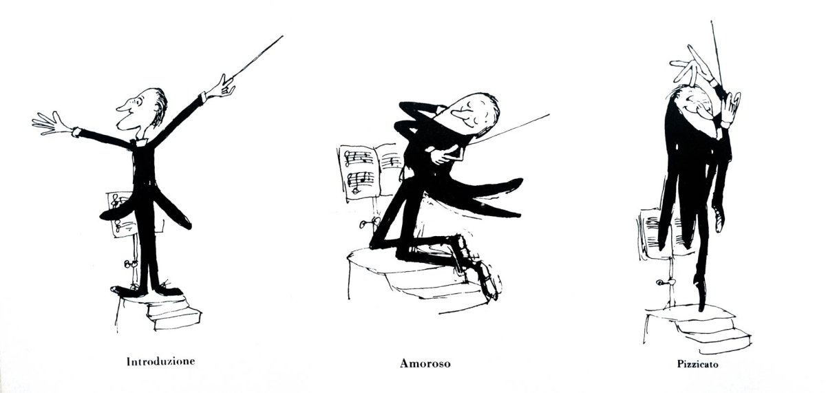 Карикатурные изображения дирижера