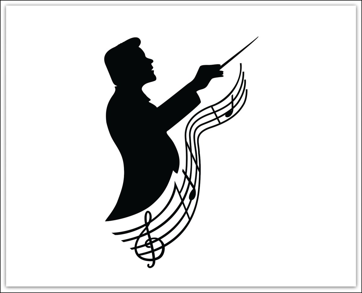 Дирижер хора силуэт