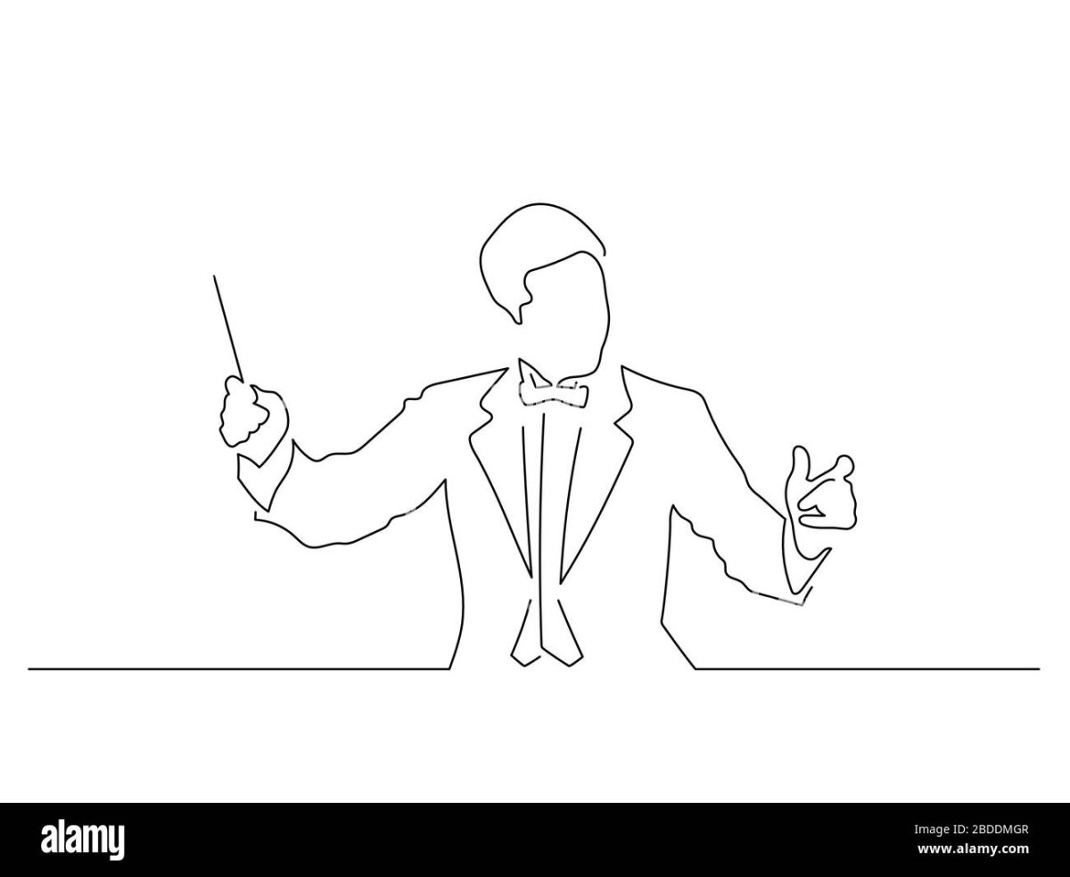 Дирижер рисунок