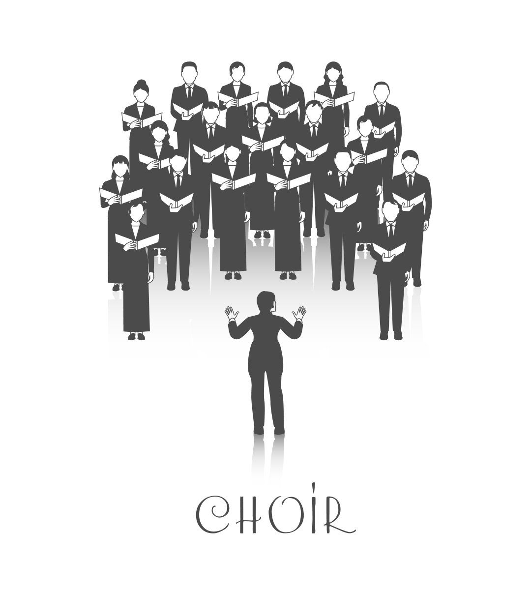 Хор на белом фоне
