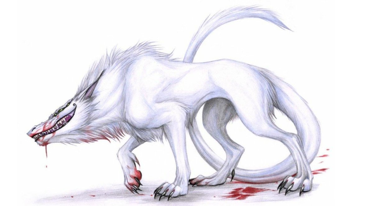 Мифический белый волк