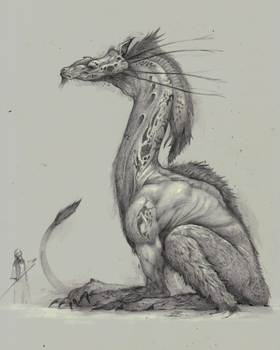 Мифические существа карандашом
