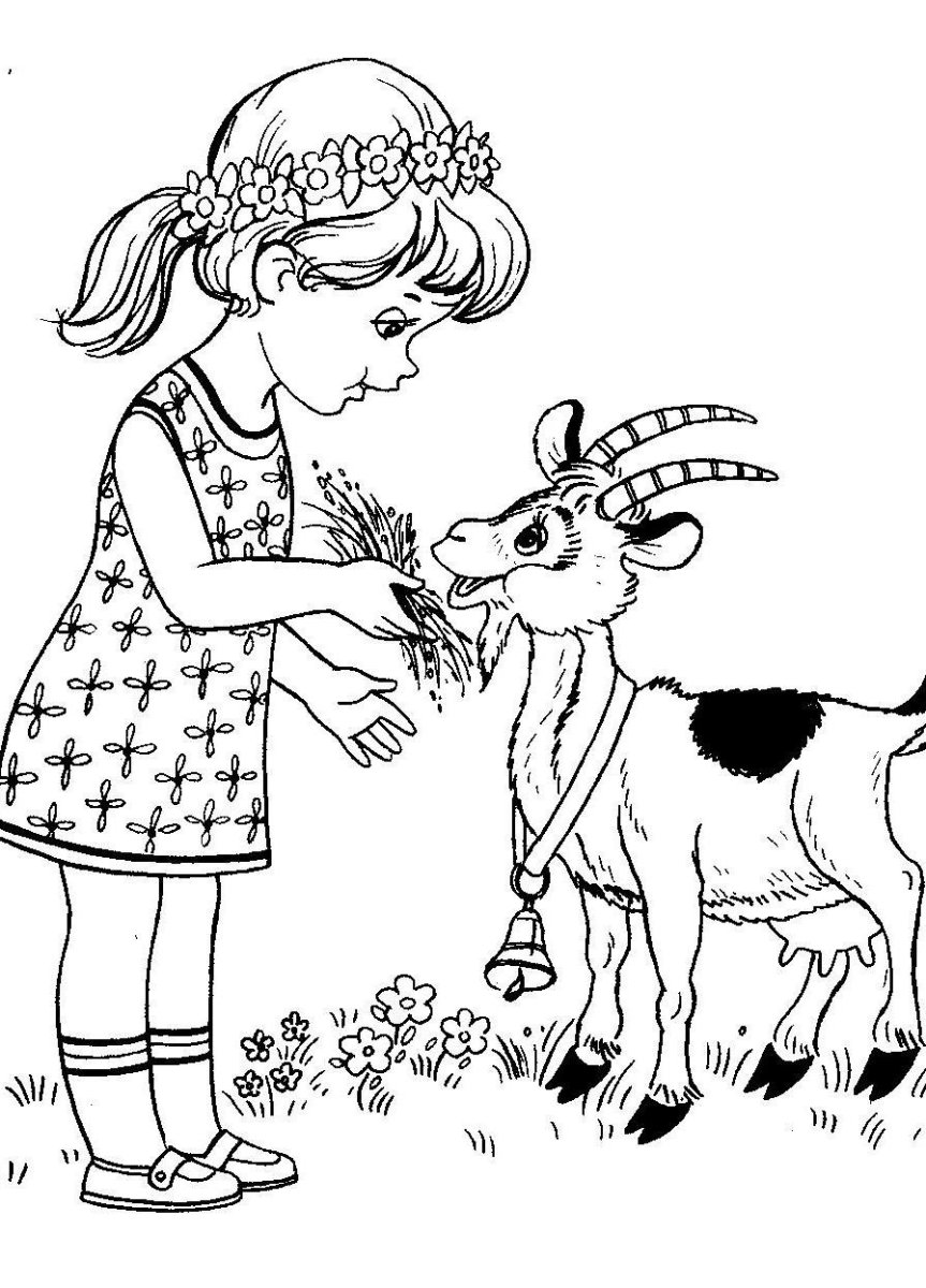 Весенний труд раскраска