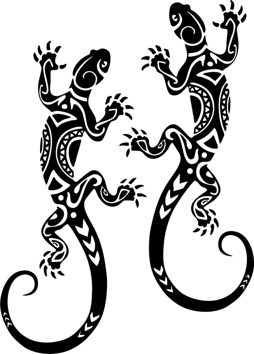 Полинезия тату ящерица