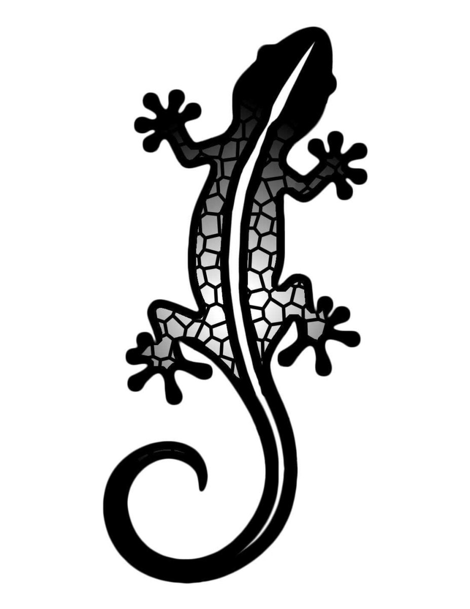 Тату ящерка саламандра