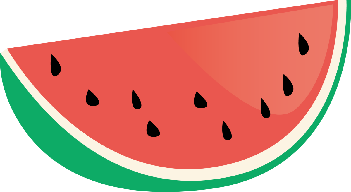 Арбуз мультяшный кусочек