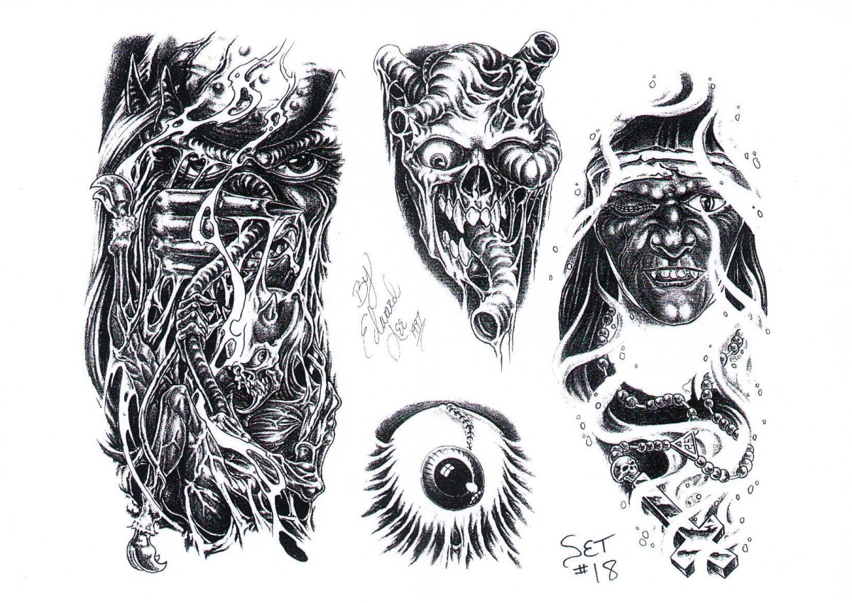 Тату на шее мужские