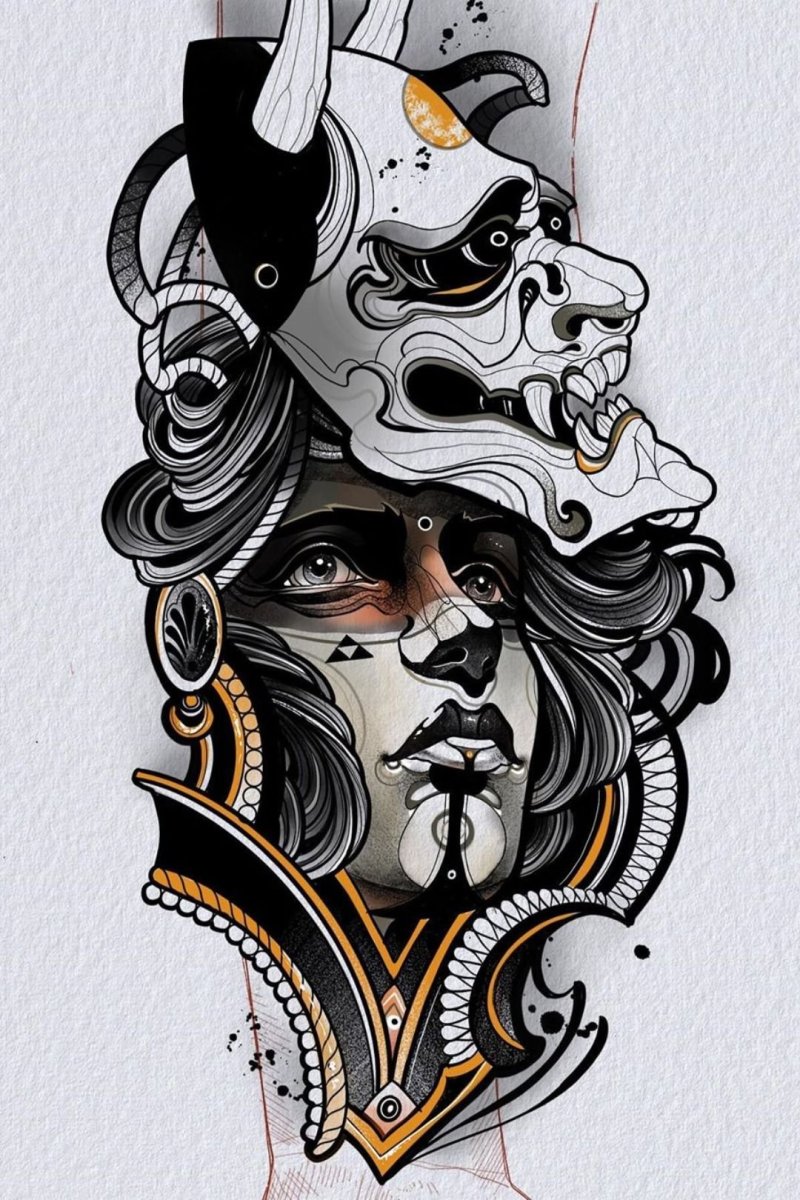 Блэкворк эскизы