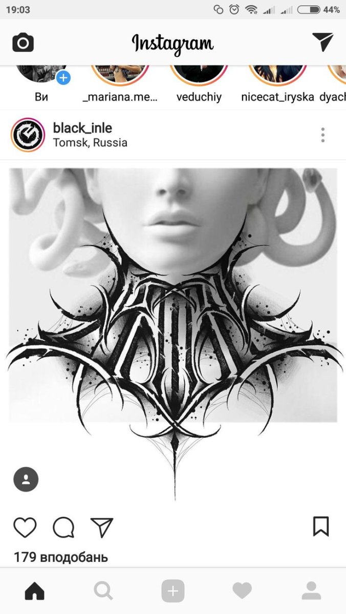 Татуировка тигр на шее