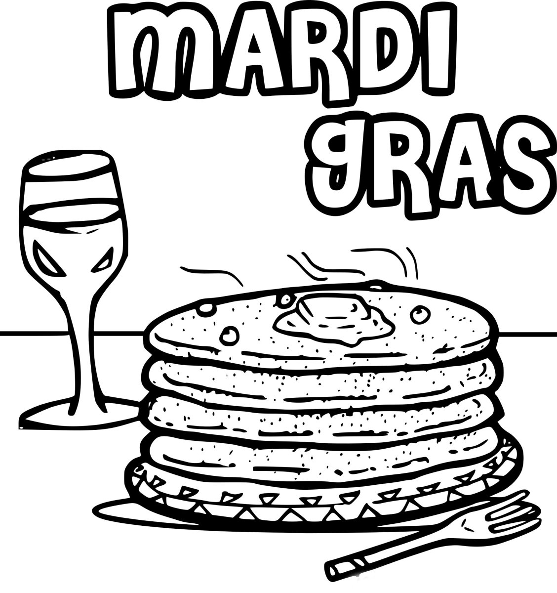 Оладьи раскраска