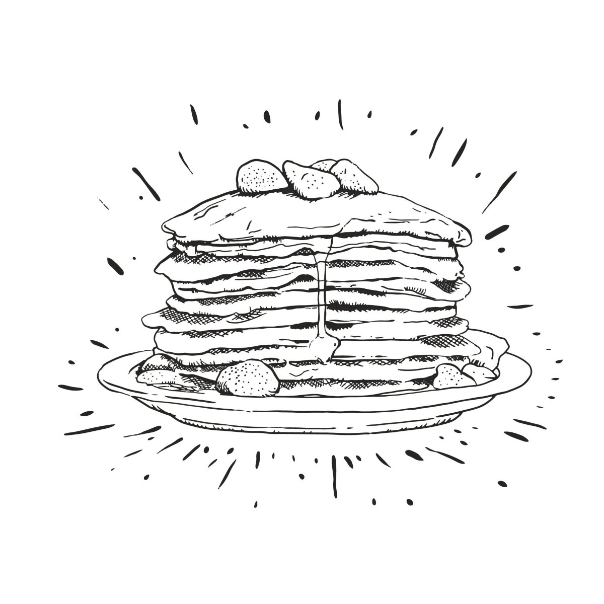 Блины раскраска