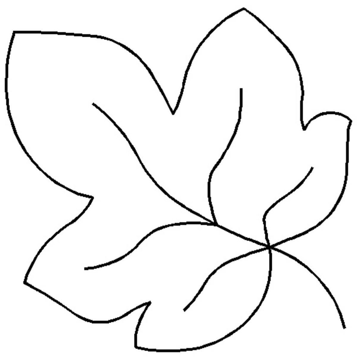 Трафарет листьев для аппликации