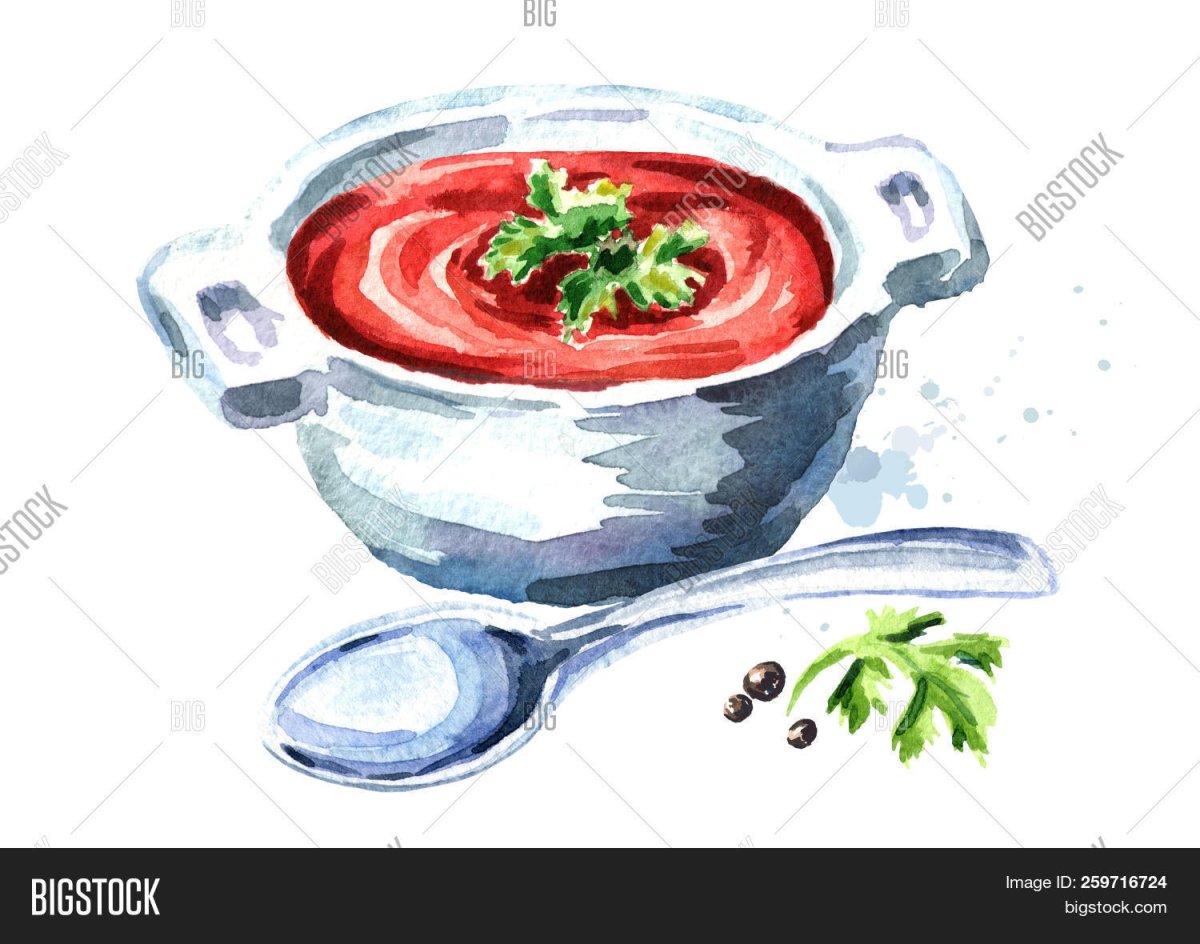 Нарисовать борщ