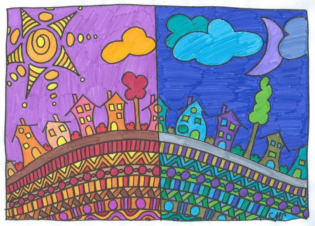 Теплые и холодные тона в рисовании