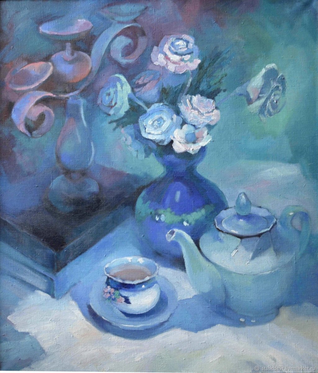 Натюрморт в холодной цветовой гамме