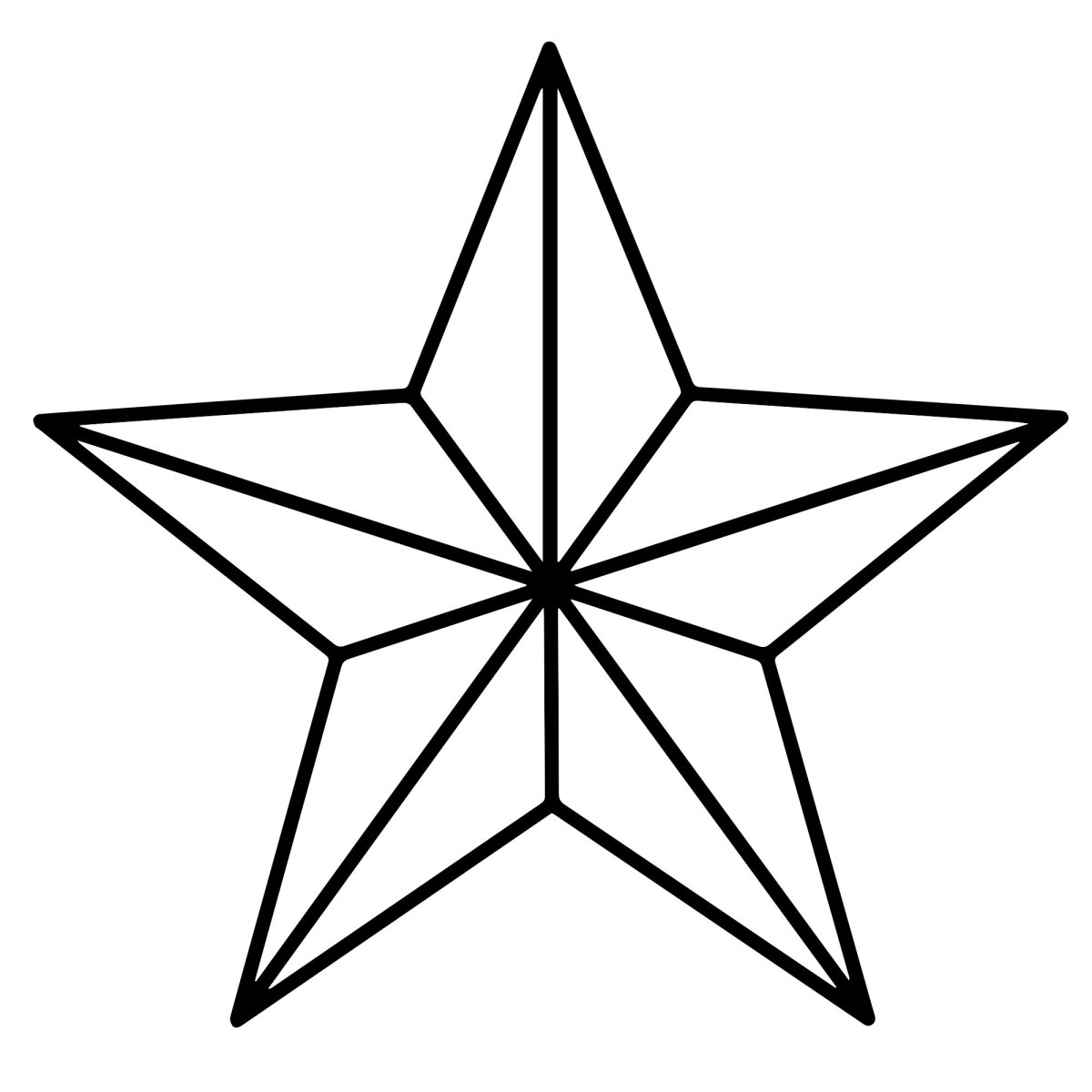 Чертёж звезды пятиконечной