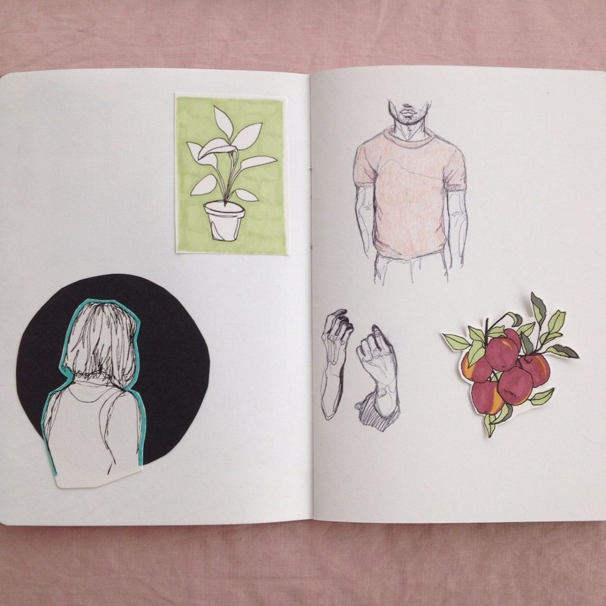 Набросок лежащего человека