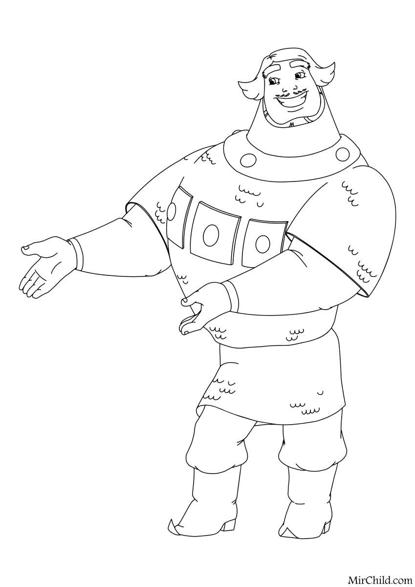 Раскраска три богатыря Добрыня Никитич