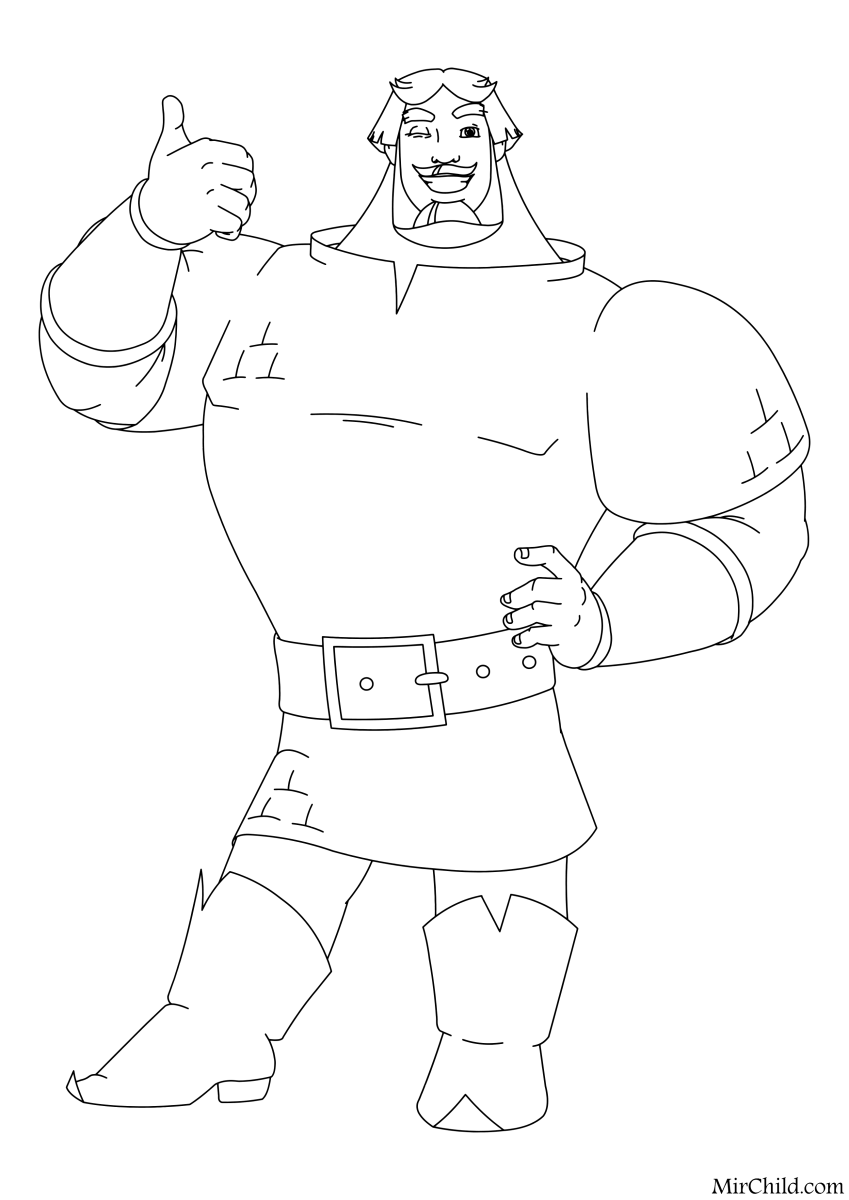 Раскраска "Илья Муромец"