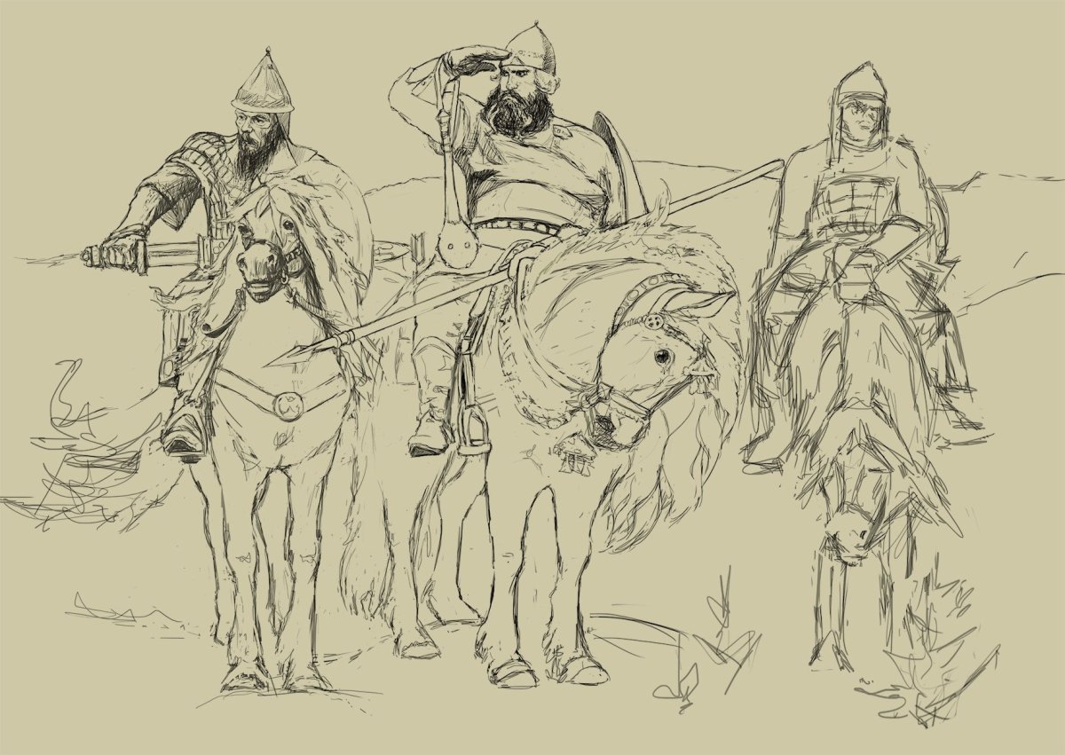 Раскраски Алеша Попович и Тугарин змей Юлий