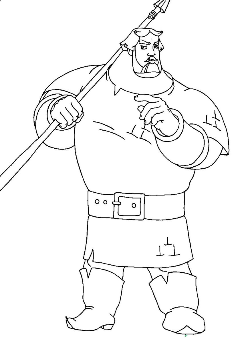 Иван Царевич и серый волк раскраска