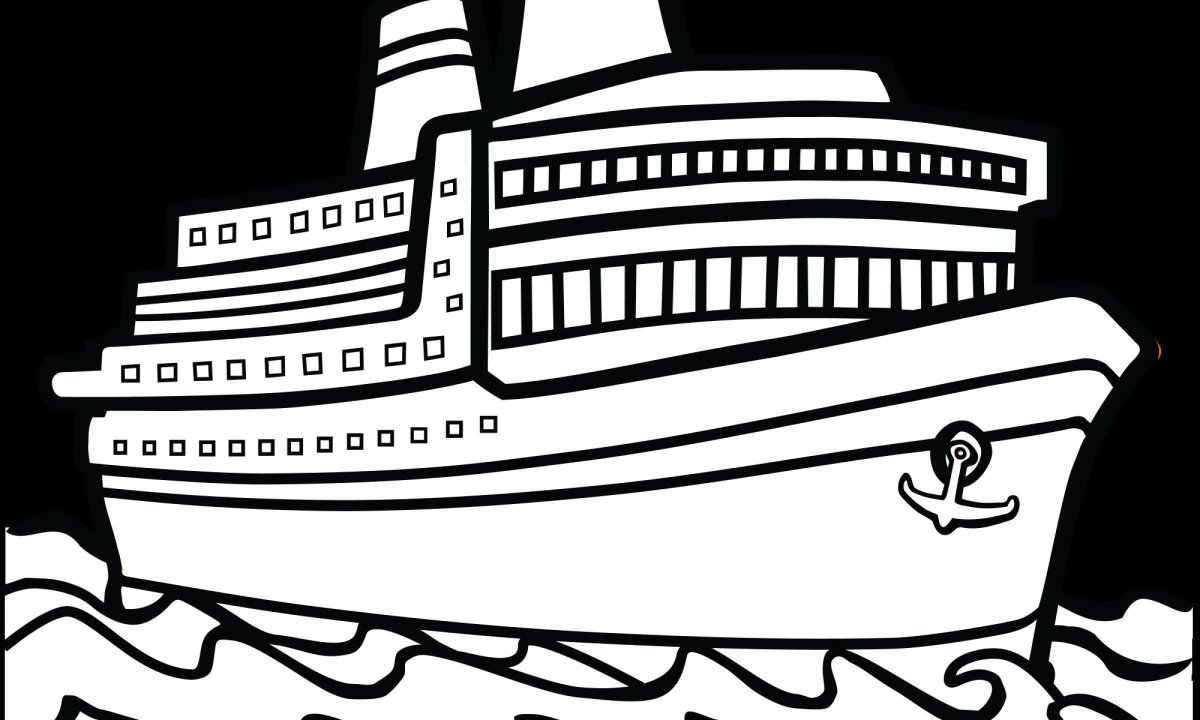 Пароход рисунок