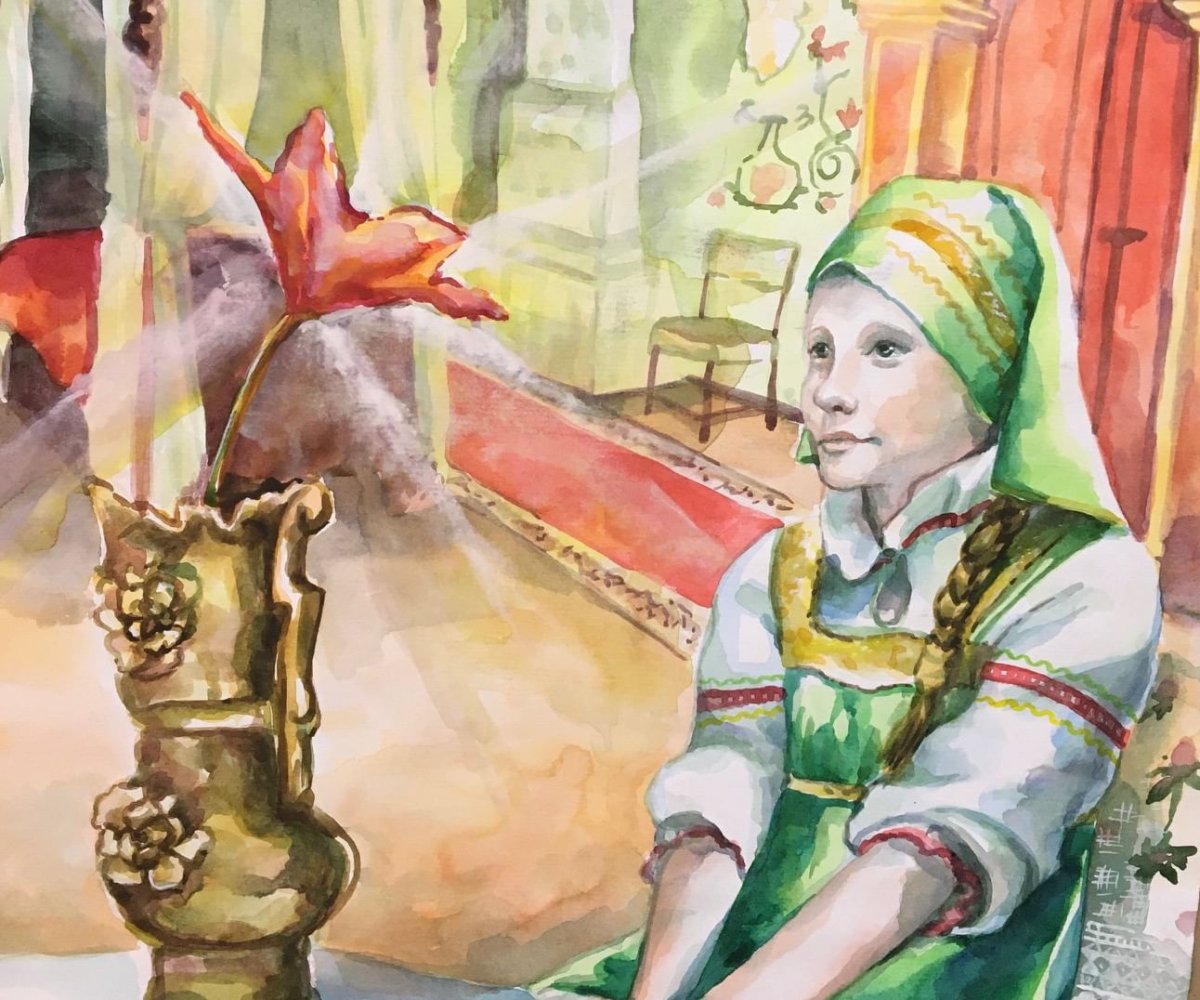 Аленький цветочек рисунок