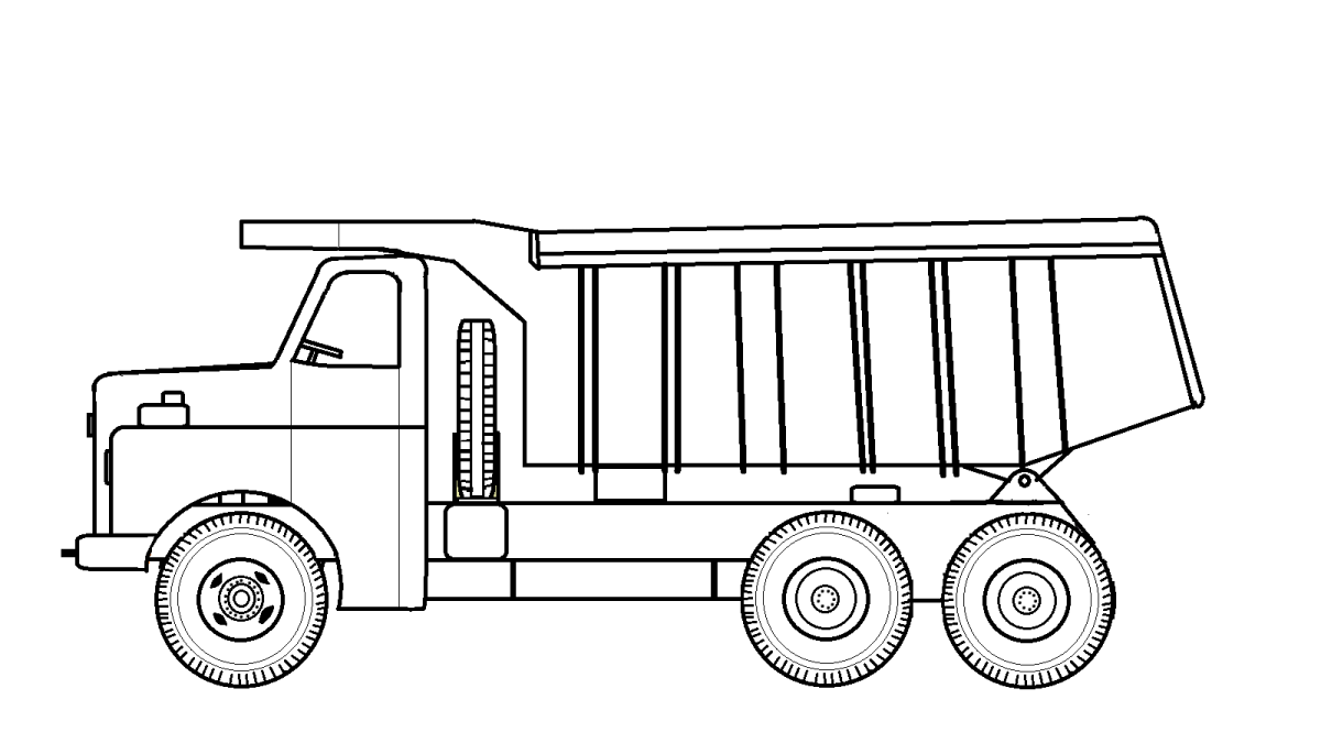 Самосвал рисунок детский