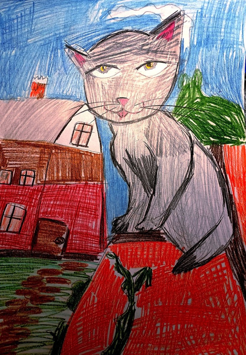 Детские рисунки кошек