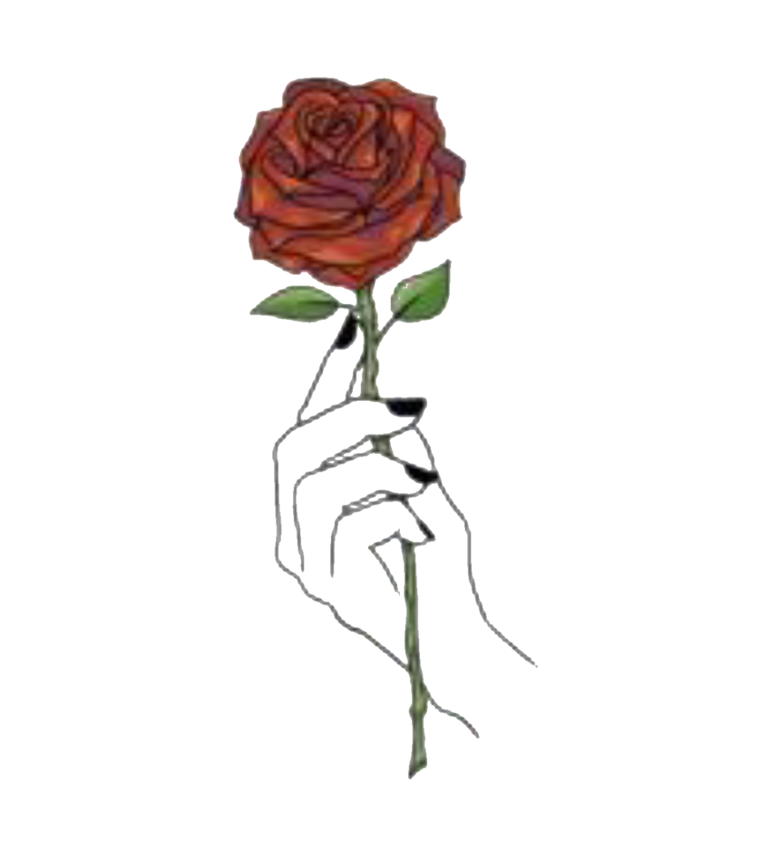 Маленькая роза рисунок
