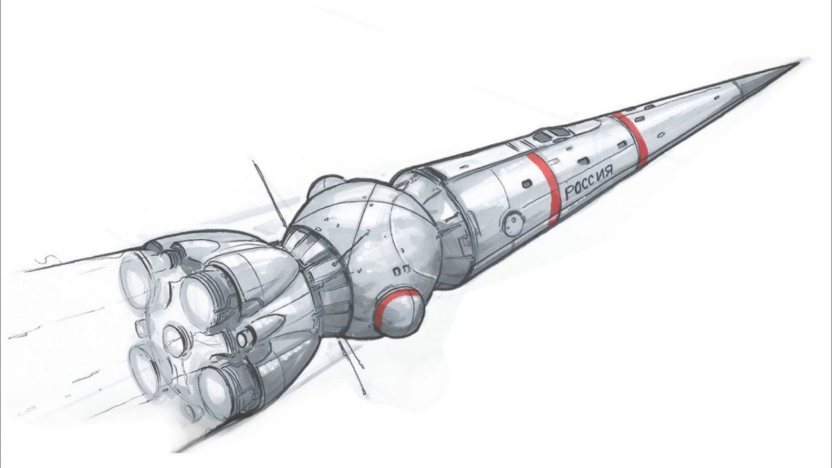 Рисунок восток ракета