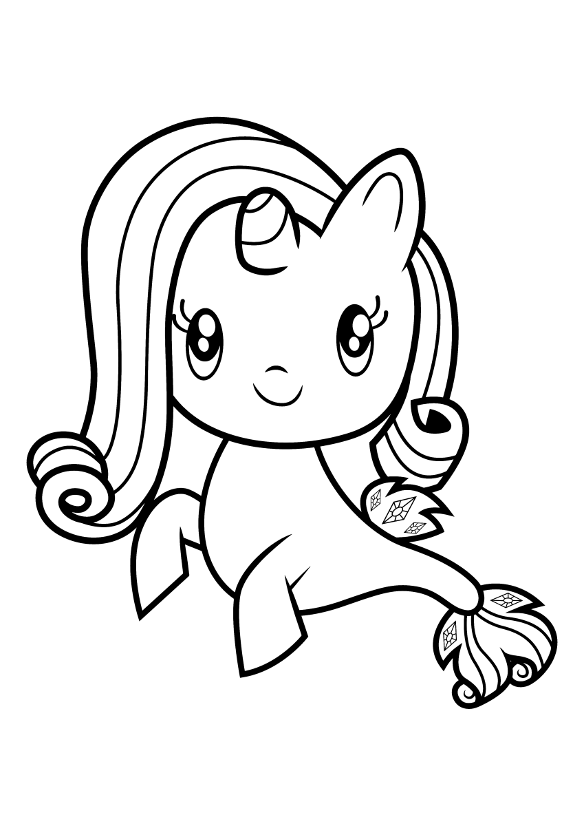 Раскраска пони русалка