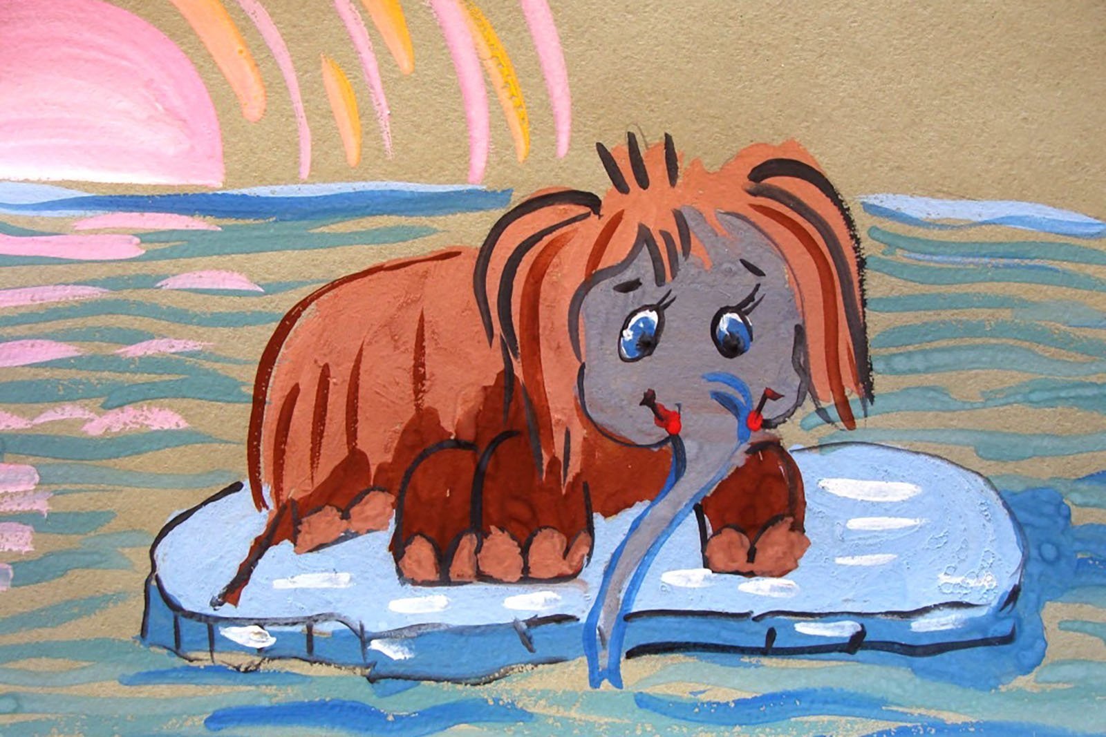 Мамонтенок на льдине. Для мамонтенка 1981.