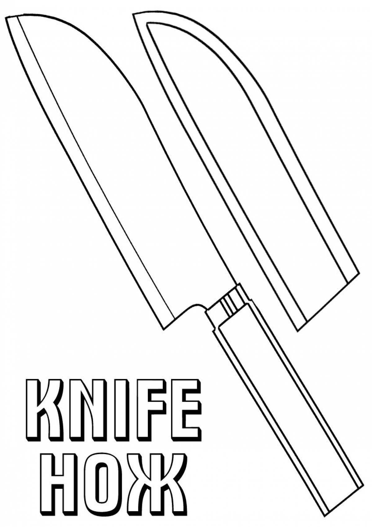 Нож раскраска
