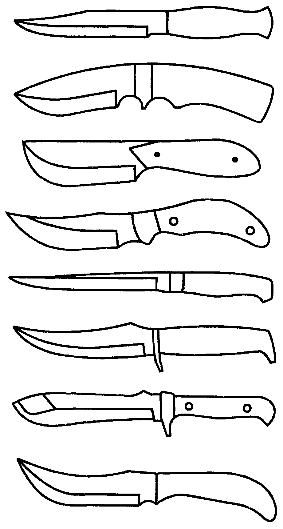 Раскраска стендов нож. Ножи разделочные и шкуросъемные ГОСТ Р 51644-2000. Раскраска нож. Ножи для срисовки. Нож для распечатки.