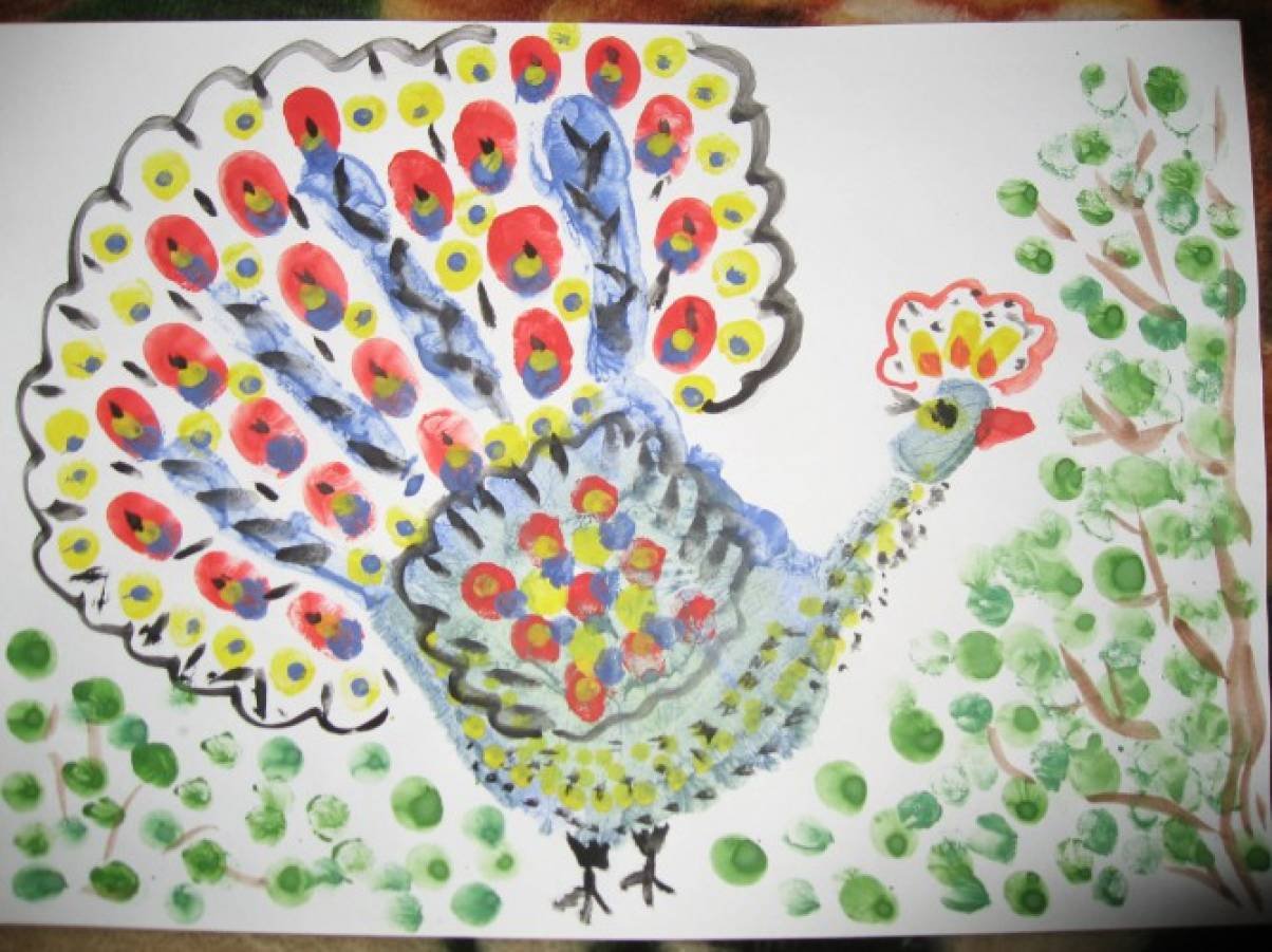 Птички пальчики. Пальчиковая живопись в детском саду. Рисование пальчиками. Рисование для детей дошкольного возраста. Рисование пальчиками в ДОУ.