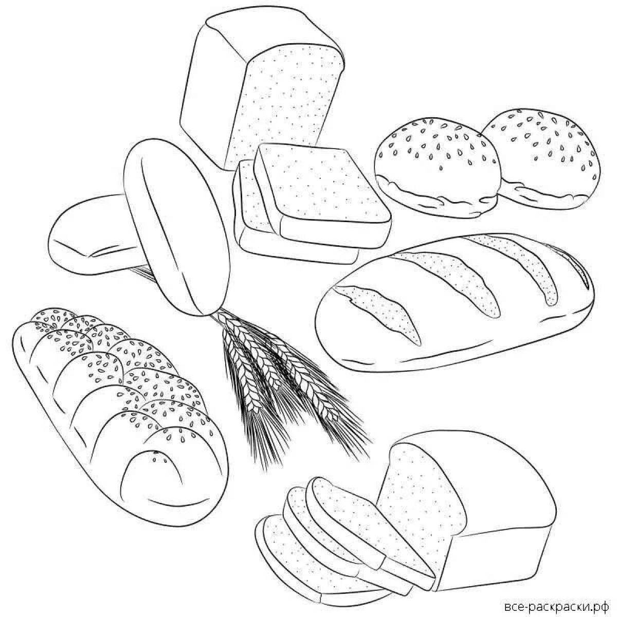 Как хлеб на стол пришел раскраска