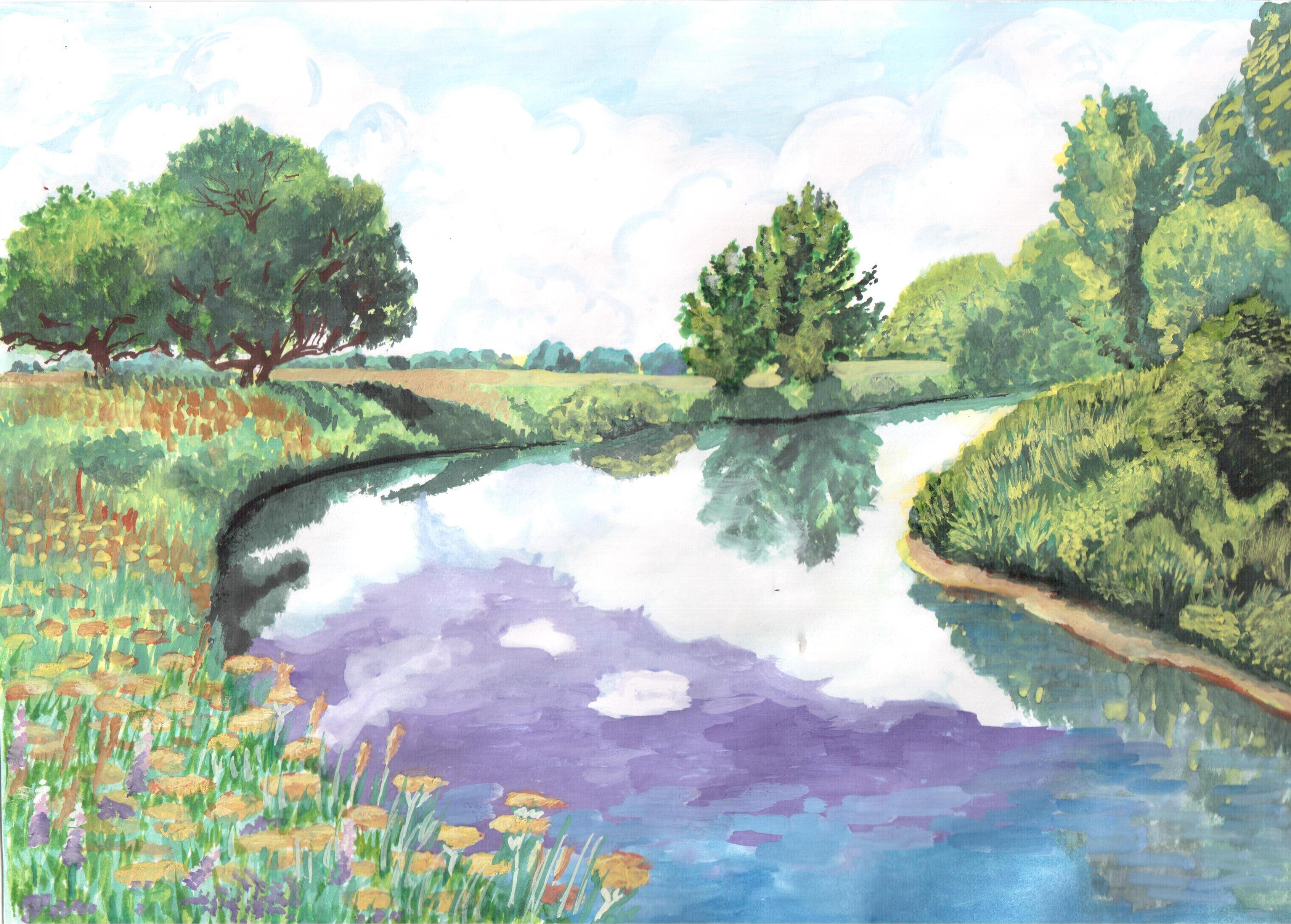 Рисунок красота реки. Река Сакмара рисунок. Итоги конкурса экологических рисунков. Нарисовать красоты реки Оки.