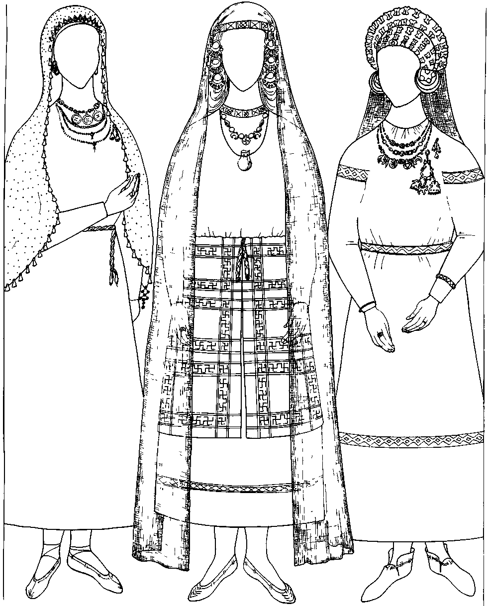 Славянская одежда рисунок