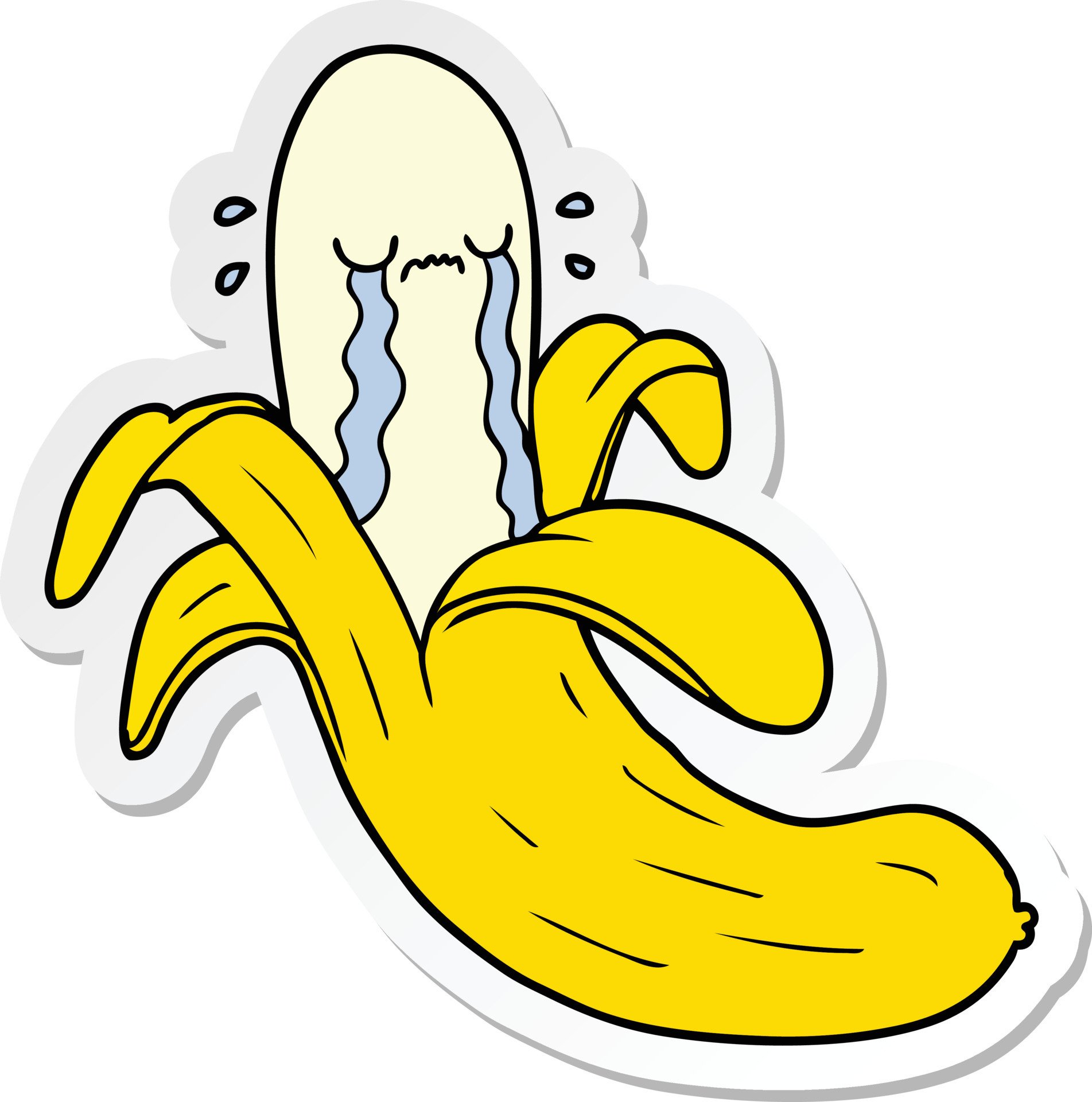 Банан плачет мем. Банан плачет. Грустный банан. Банан стикер. Милый банан.